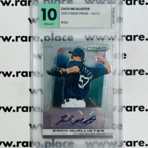 2013 Panini Prizm - Auto Zach McAllister #ZM GEM MT 10