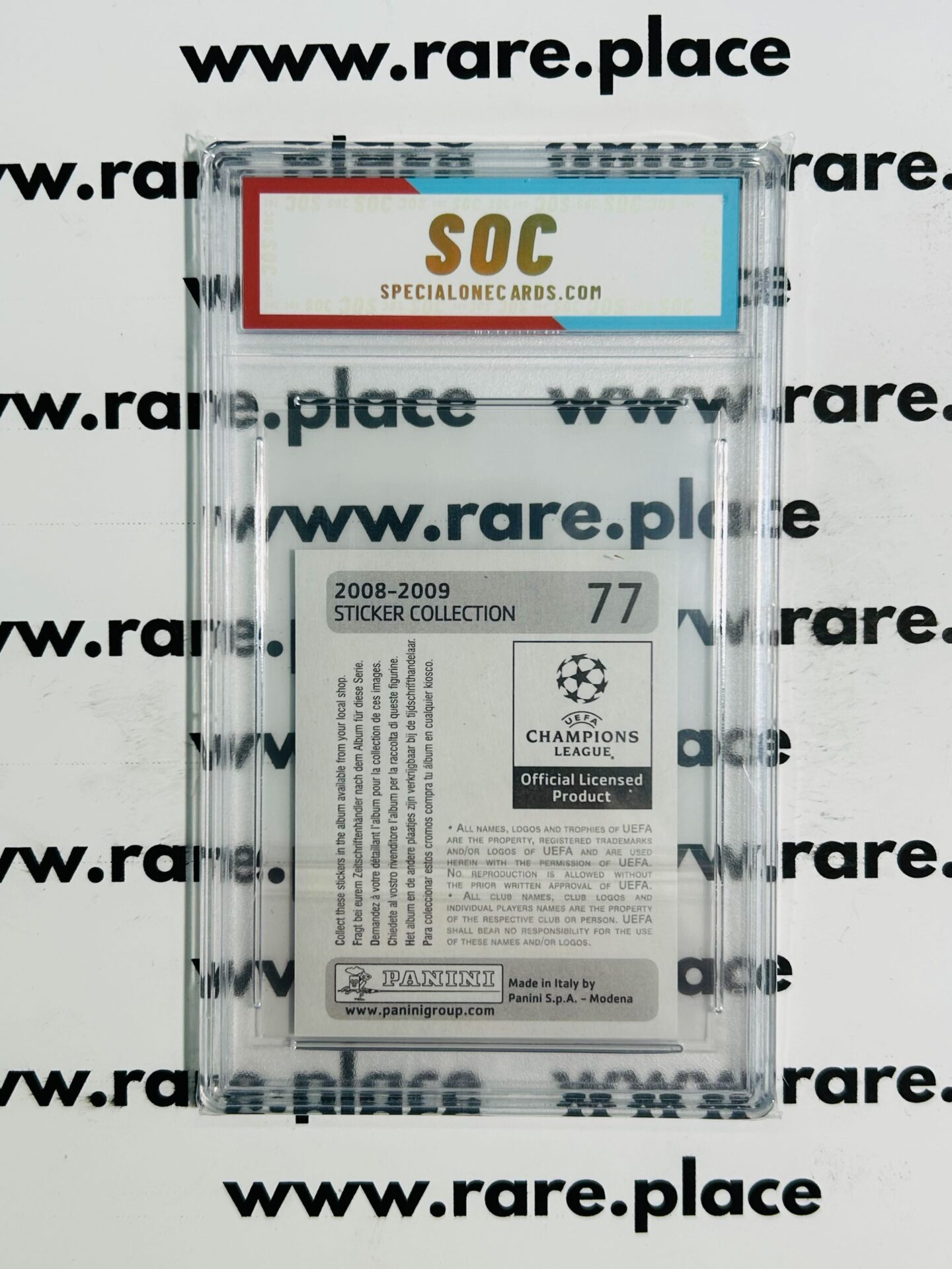 2008 Panini - Metal Clube Atlético de Madrid Uefa Champions League 2008-09 #77 SOC POP1 - Image 2