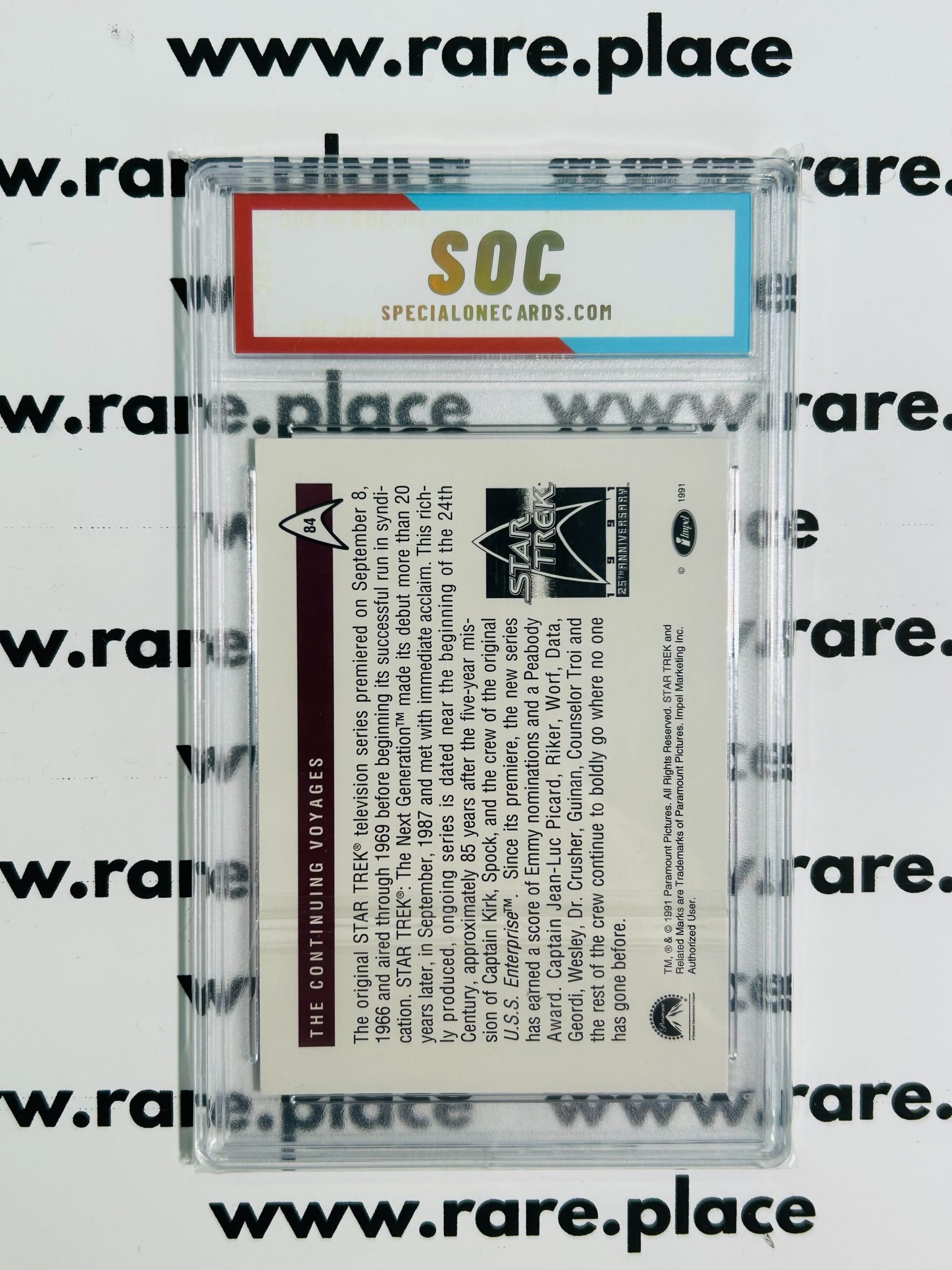 1991 Impel The Continuing Voyages Star Trek The Next Generation #84 SOC POP1 - Image 2