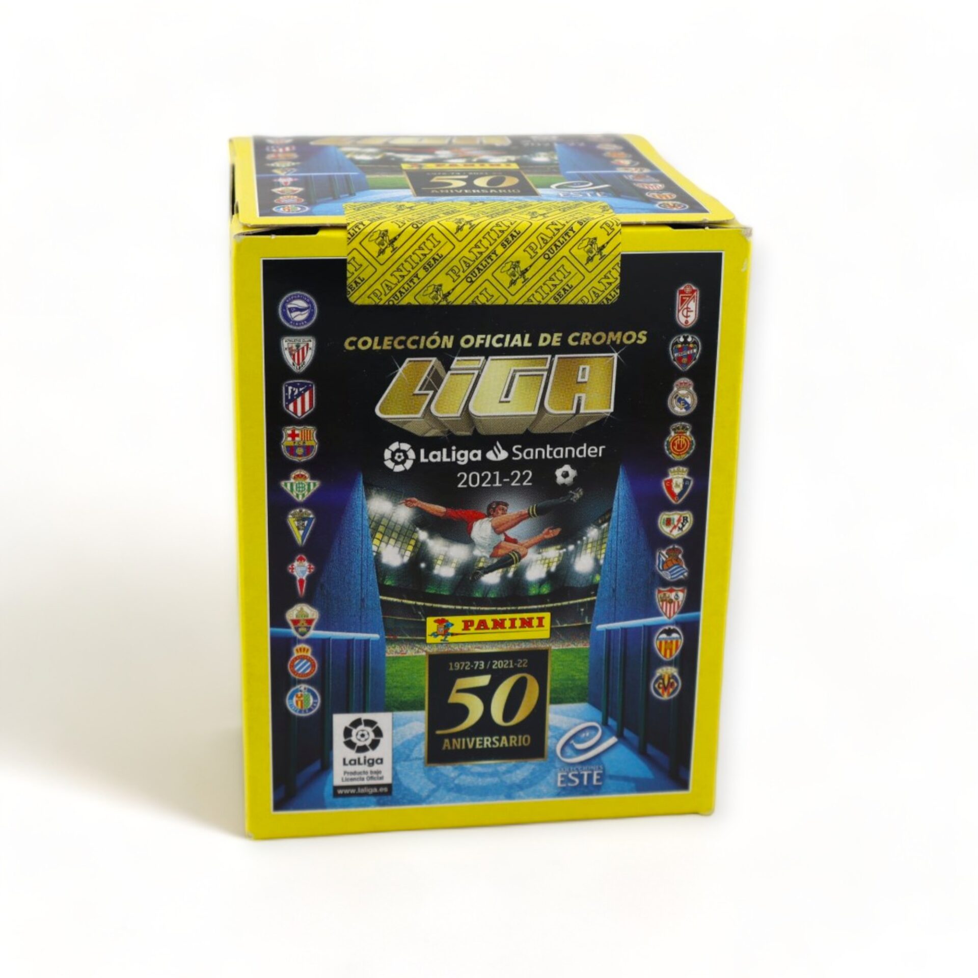 2021 La Liga Santander Coleção Oficial de Cromos 50 Aniversario Wax Sealed Box PANINI - Image 2