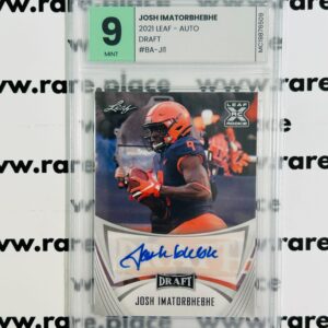 2021 Leaf Draft - Auto Josh Imatorbhebhe #BA-JI1 MINT 9