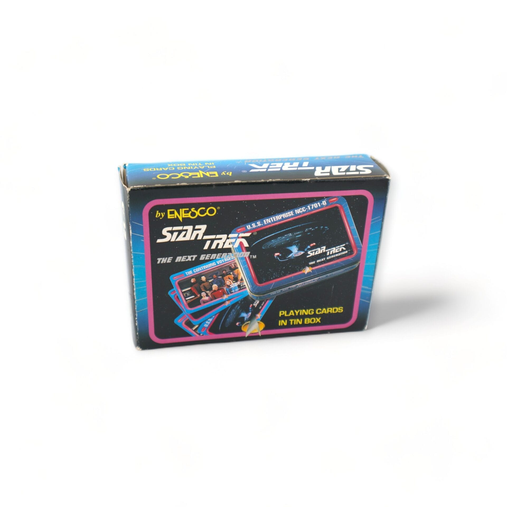 1992 Star Trek: The Next Generation - Playing Cards in Tin Box (by Enesco) Wax Sealed Box