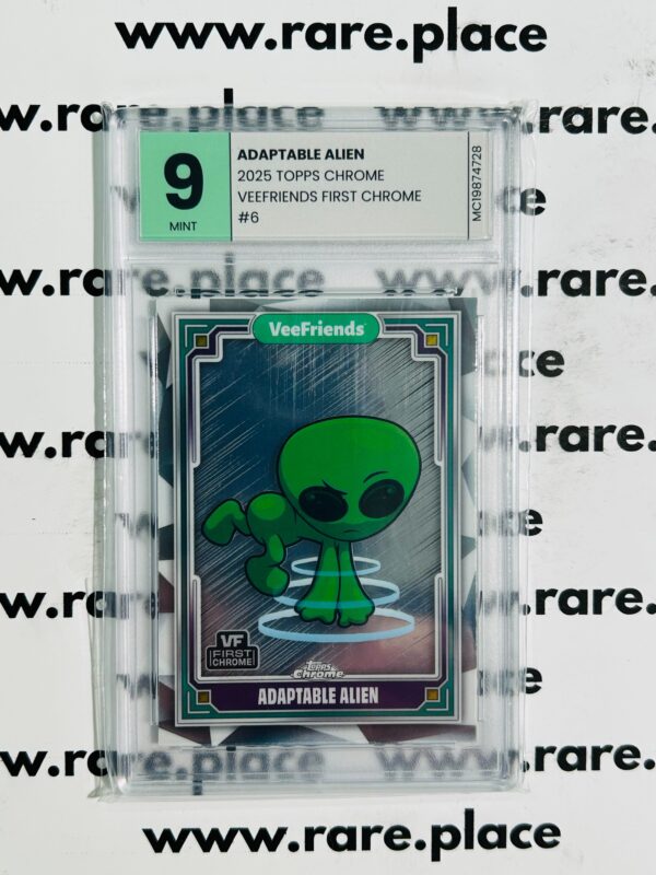 2025 Topps Chrome Adaptable Alien Veefriends First Chrome #6 MINT 9