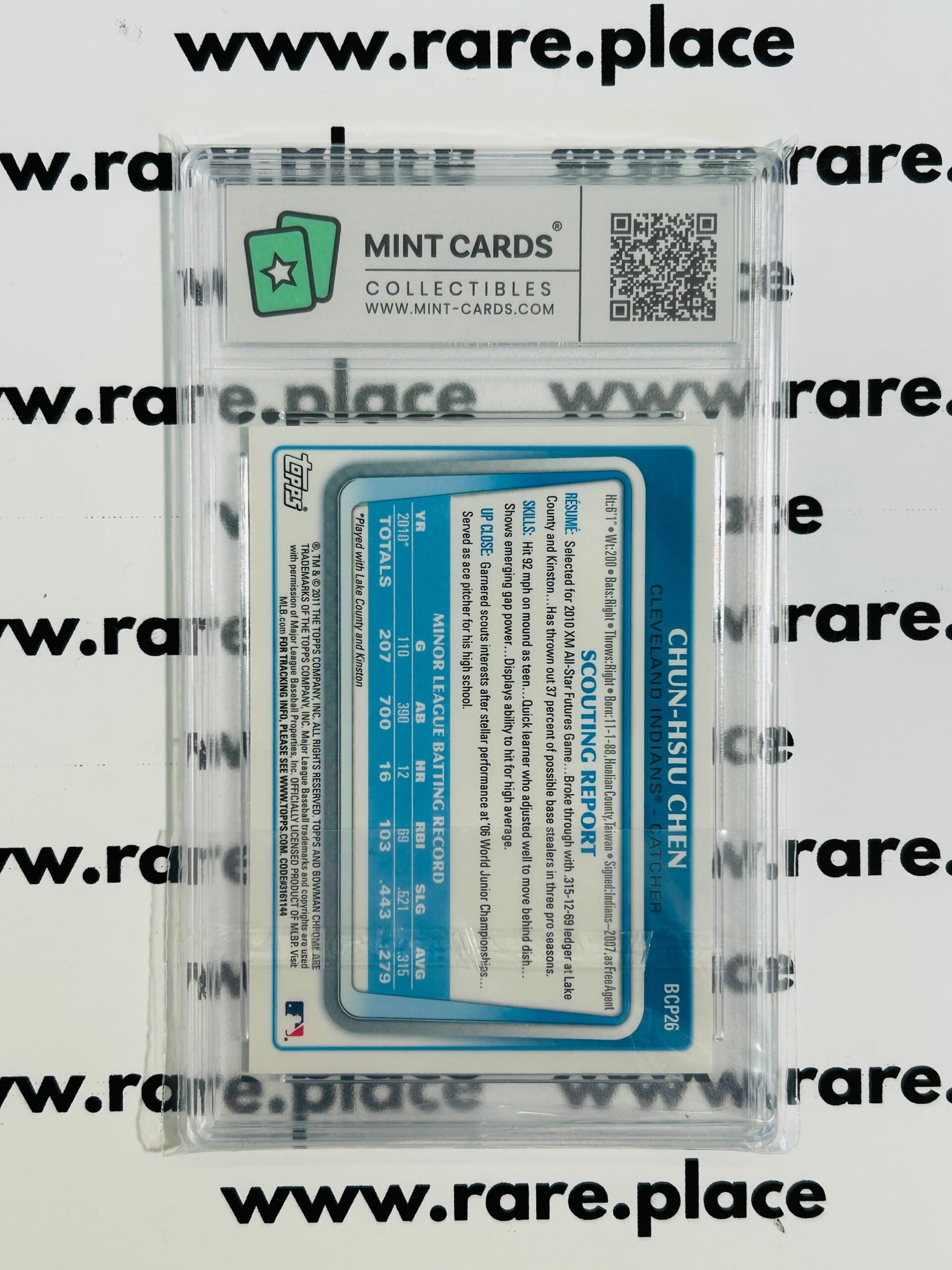 2011 Bowman Chrome - Auto Chun-Hsiu Chen #BCP26 MINT 9 - Image 2