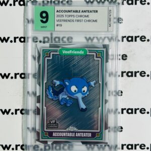 2025 Topps Chrome Accountable Anteater Veefriends First Chrome #19 MINT 9