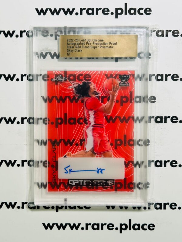 2022-23 Leaf Optichrome Skyy Clark Autographed Pre-production Proof 1/1