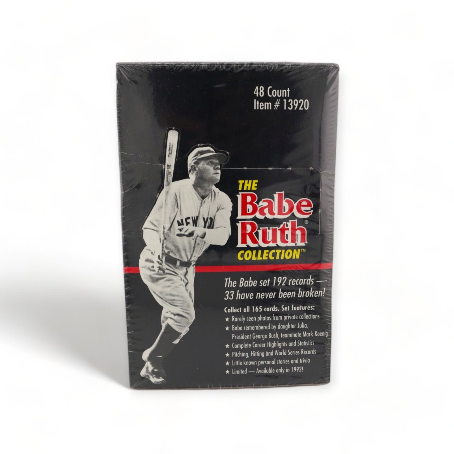 1992 The Babe Ruth Collection Baseball Box 48 Packs Wax Sealed Sealed Mega Cards