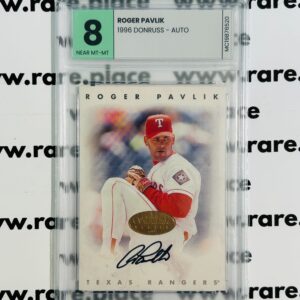 1996 Donruss - Auto Roger Pavlik NEAR MT-MT 8