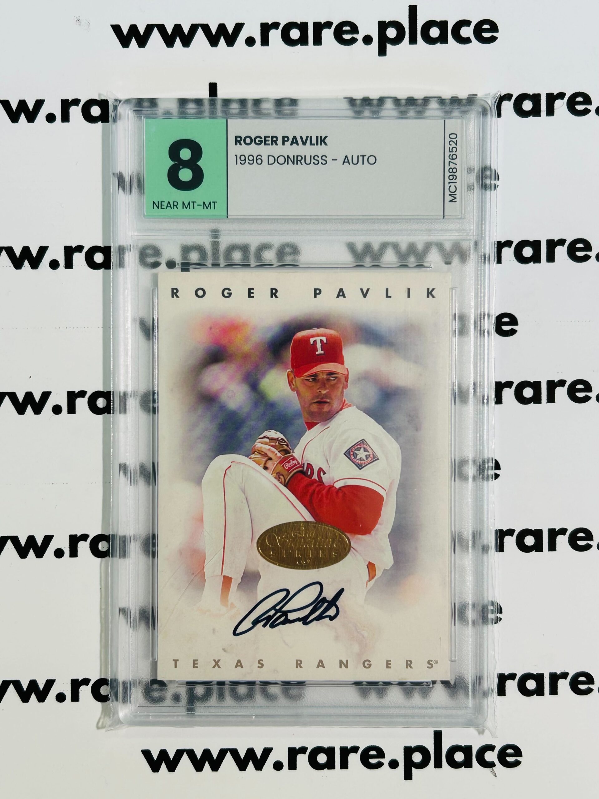 1996 Donruss - Auto Roger Pavlik NEAR MT-MT 8