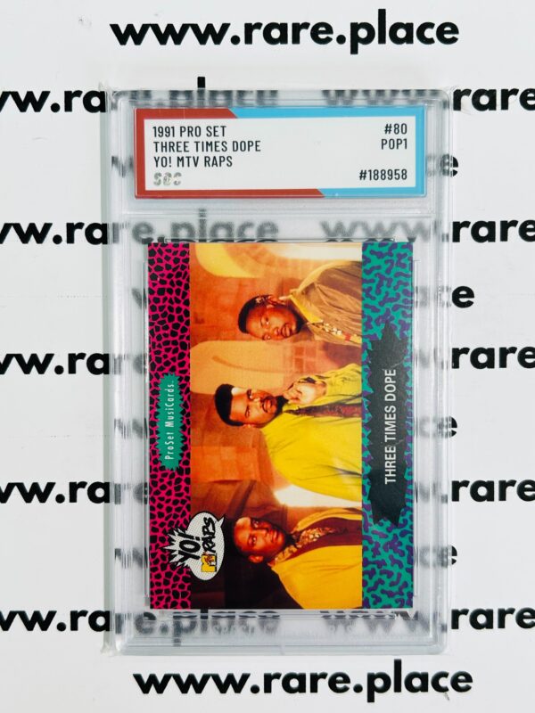 1991 Pro Set Three Times Dope Yo! MTV Raps #80 SOC POP1