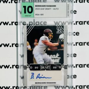 2022 Leaf Draft - Auto Bernhard Raimann #BA-BR1 GEM MT 10