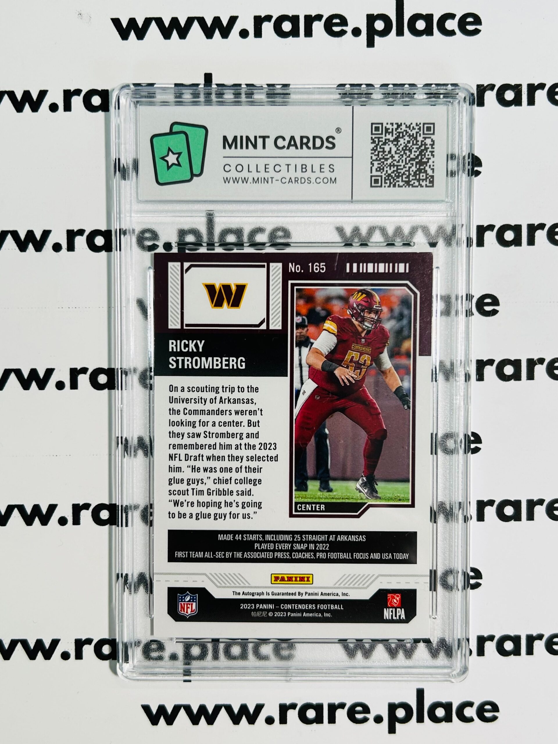 2023 Panini - Auto Ricky Strongberg Conteders Football #165 MINT 9 - Image 2