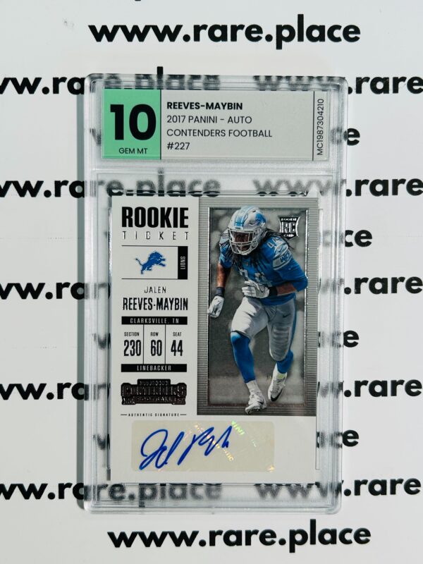 2017 Panini - Auto Jalen Reeves-Maybin Contenders Football #227 GEM MT 10