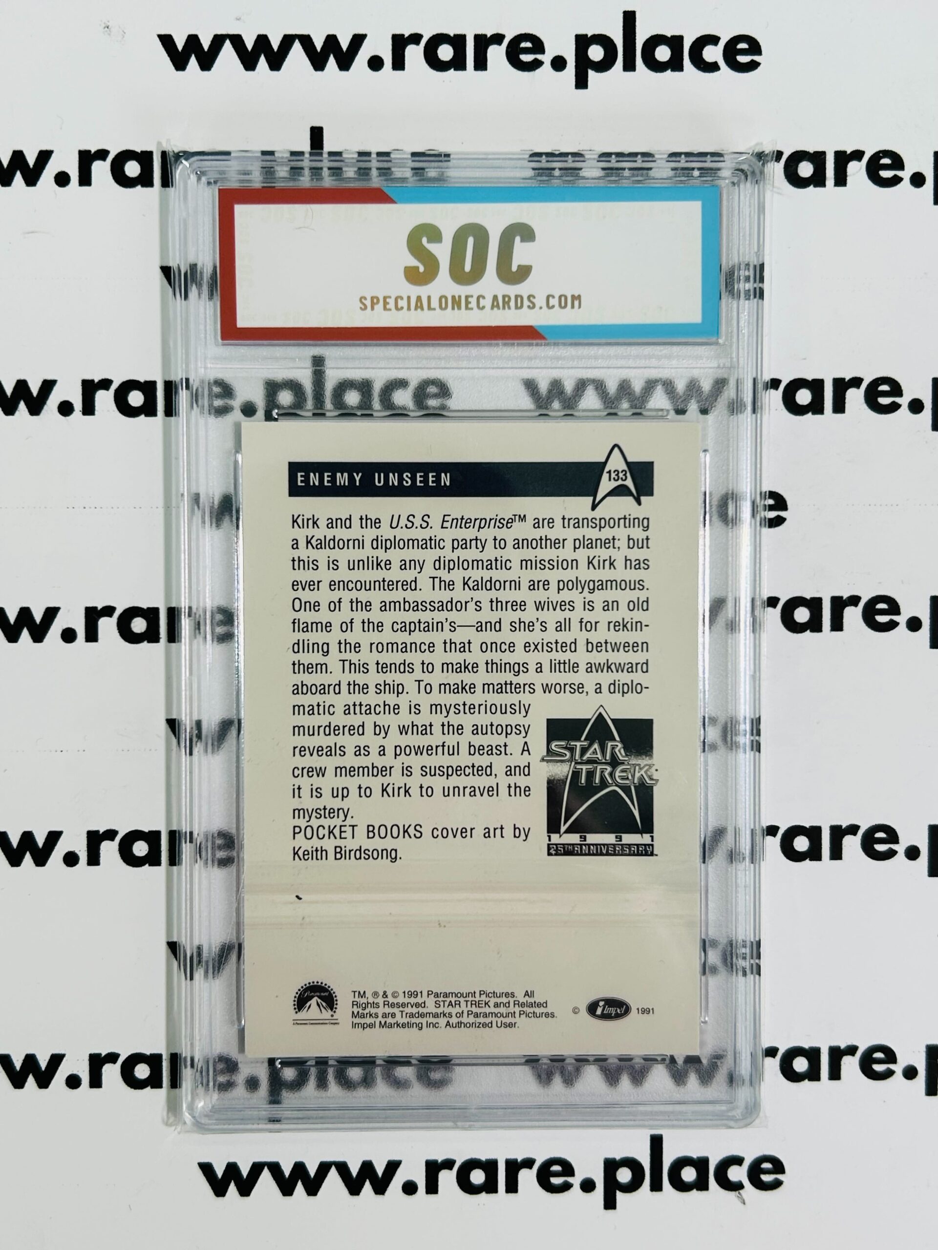 1991 Impel Enemy Unseen Star Trek The Next Generation #133 SOC POP1 - Image 2