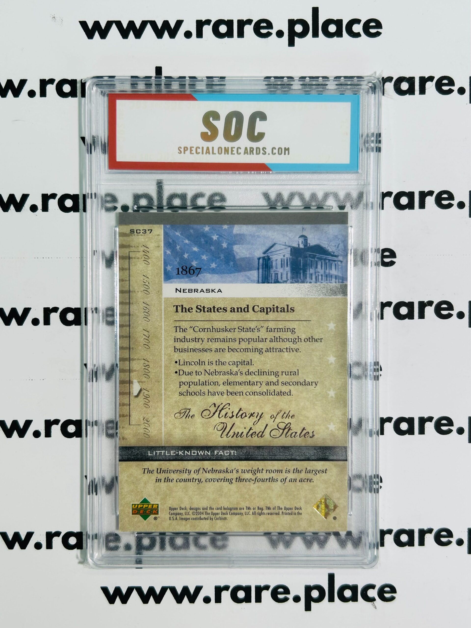 2004 Upper Deck Nebraska History Of The United States #SC37 SOC POP1 - Image 2