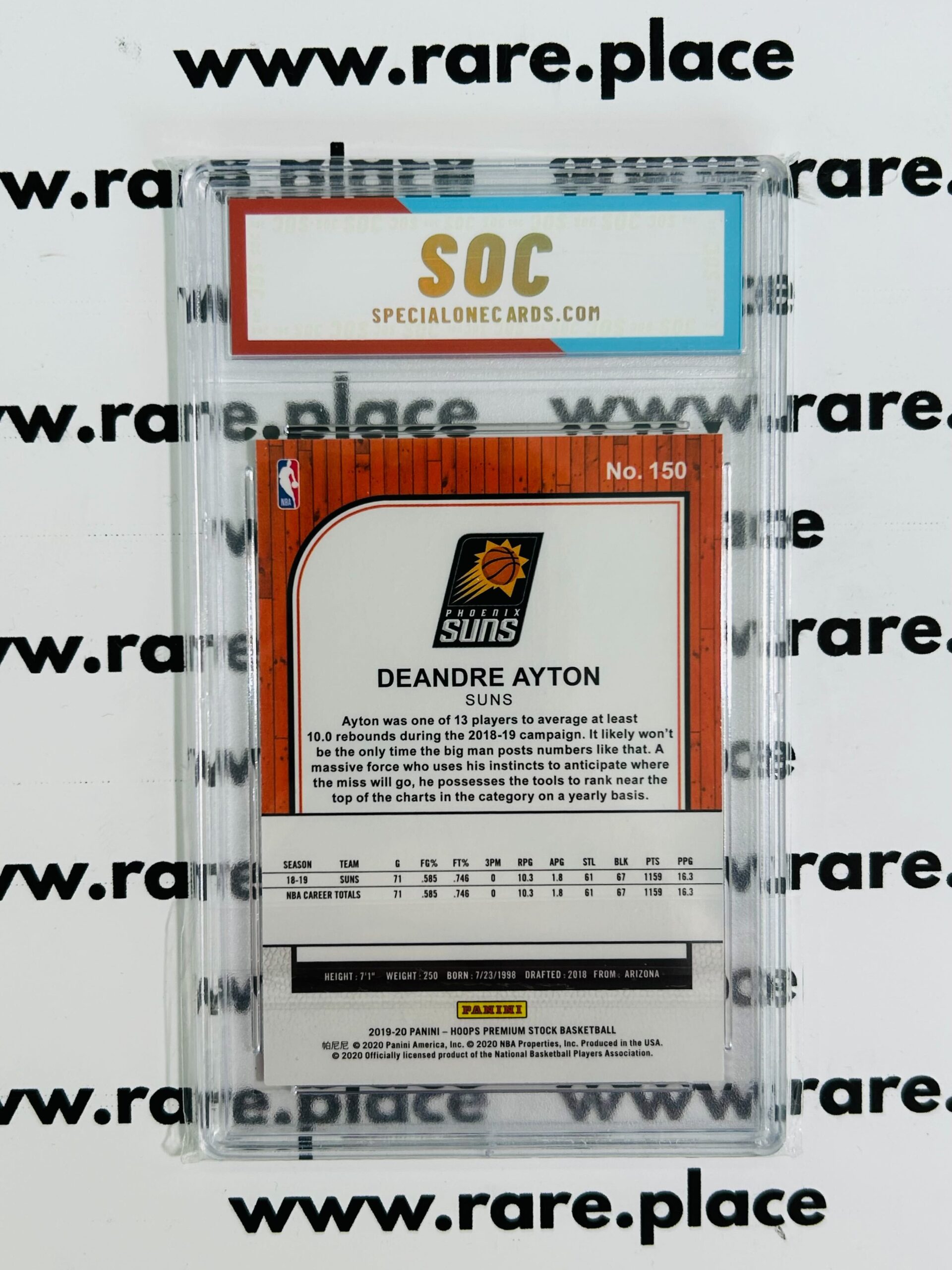 2019 Panini Deandre Ayton Hoops Premium Stock Basketball #150 SOC POP1 - Image 2