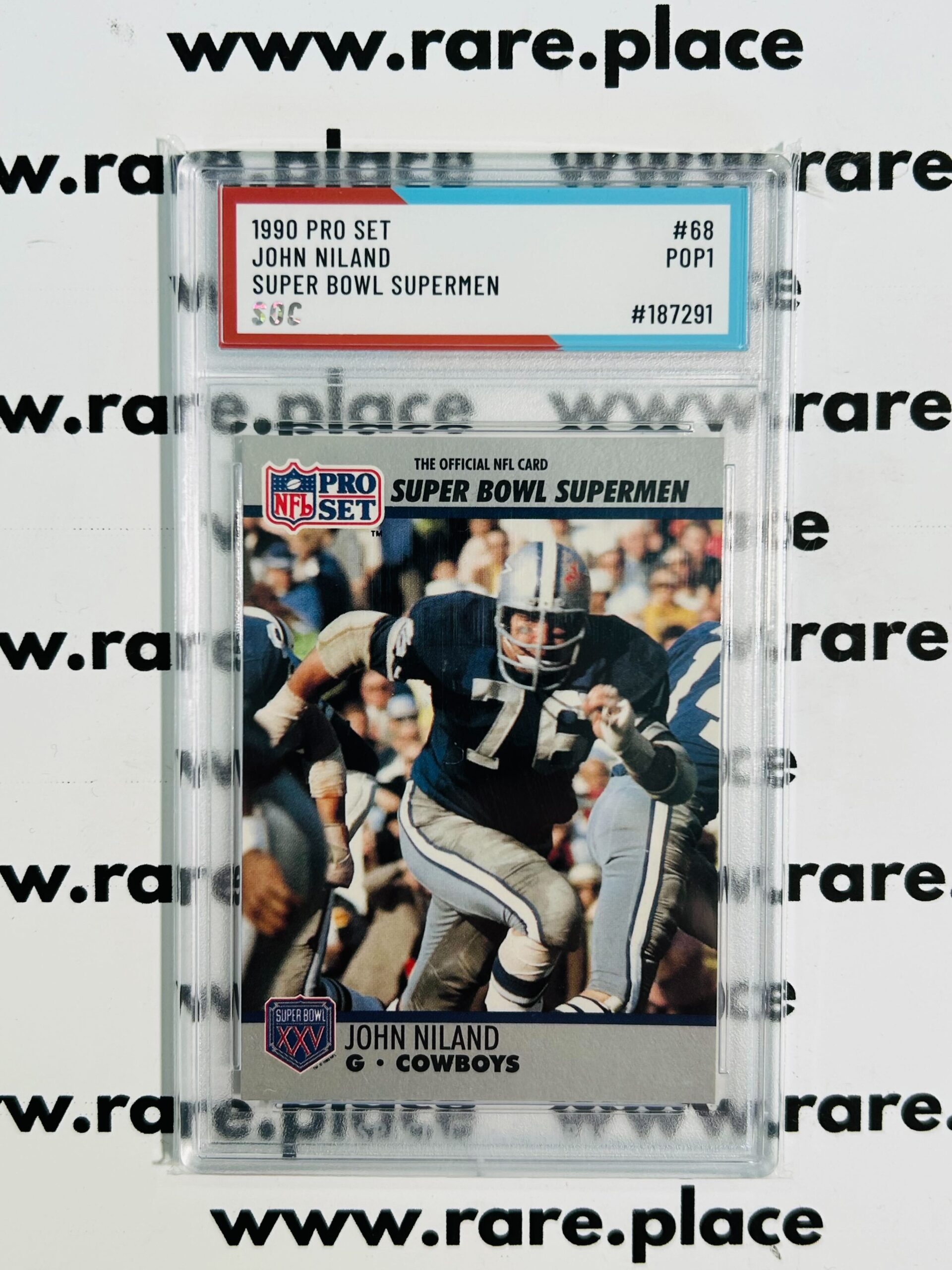 1990 Pro Set John Niland Super Bowl Supermen #68 SOC POP1