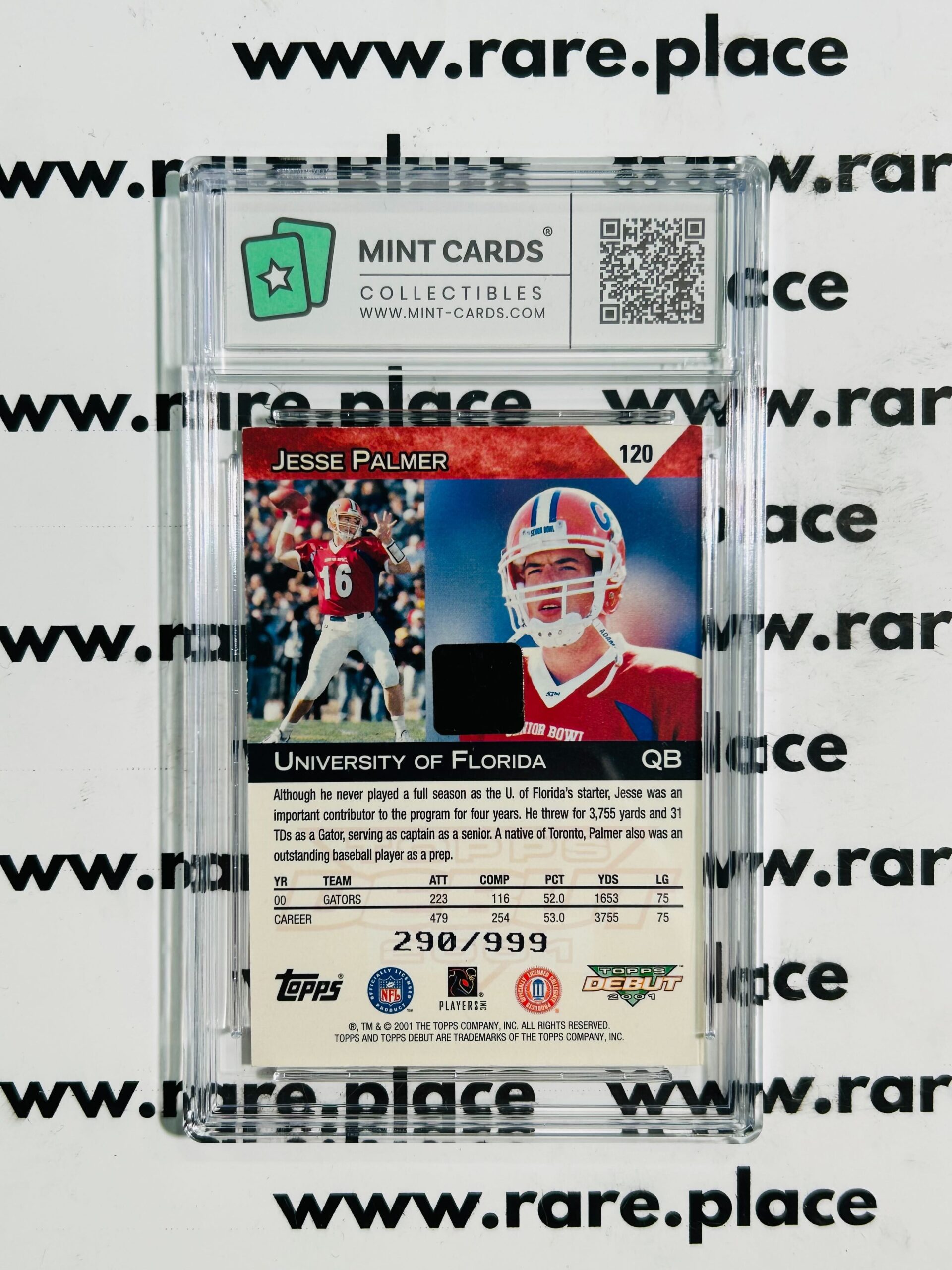 2001 Topps Debut Jesse Palmer #120 NEAR MT-MT 8 - Image 2