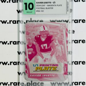 2024 Pro Set Xavier Legette 1/1 Football Blaster #BA-XL1 GEM MT 10 - Magenta Plate