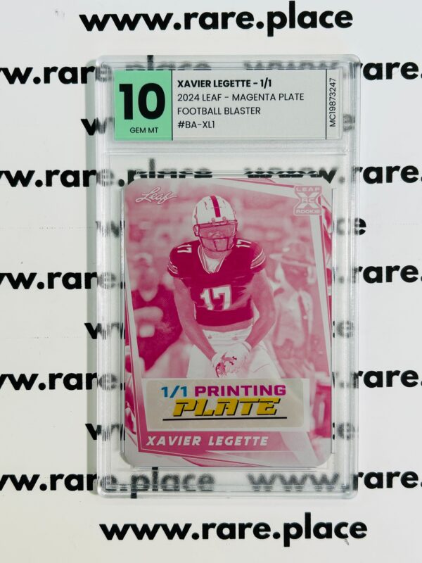 2024 Pro Set Xavier Legette 1/1 Football Blaster #BA-XL1 GEM MT 10 - Magenta Plate