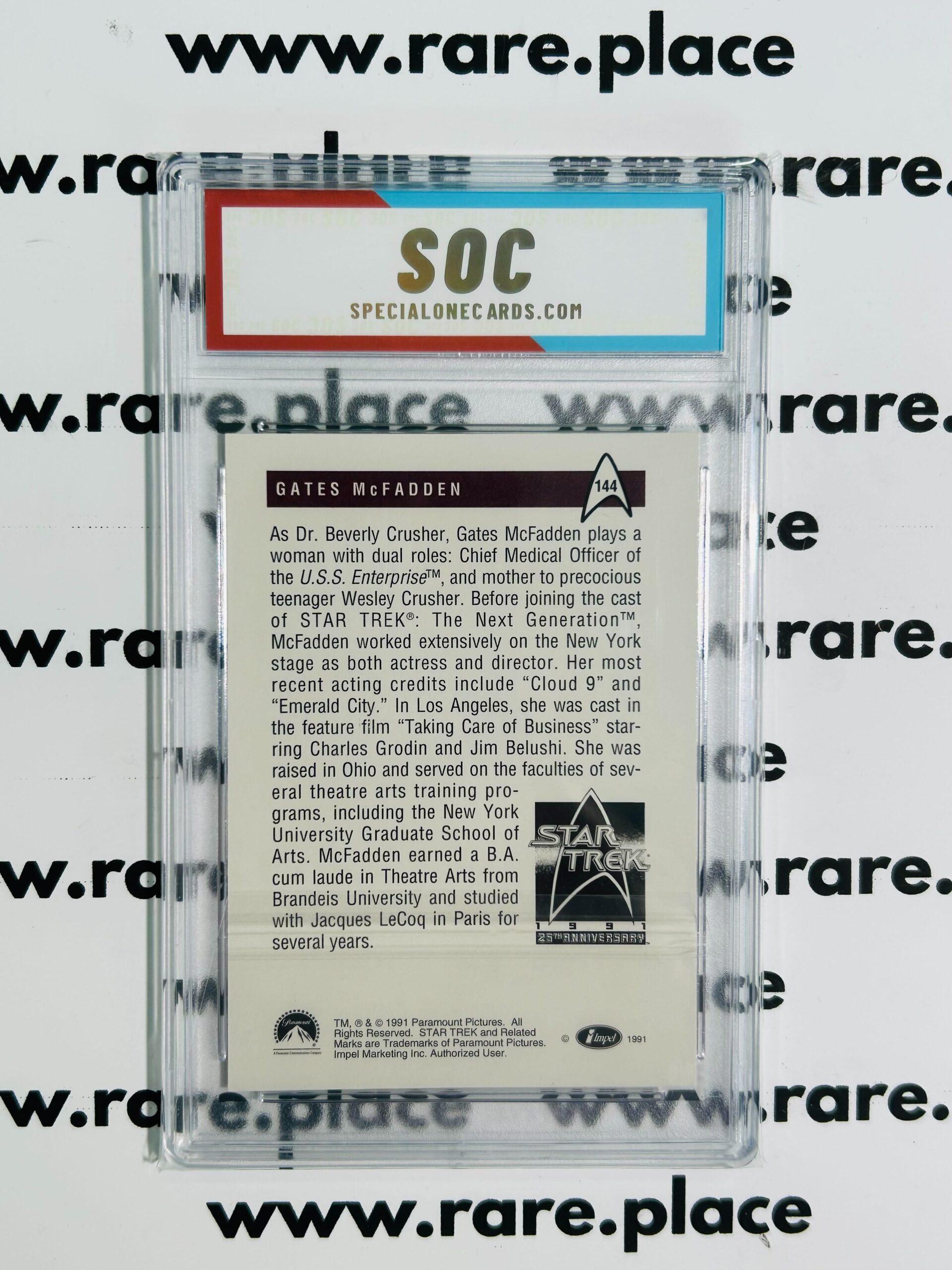 1991 Impel Gates McFadden Star Trek The Next Generation #144 SOC POP1 - Image 2