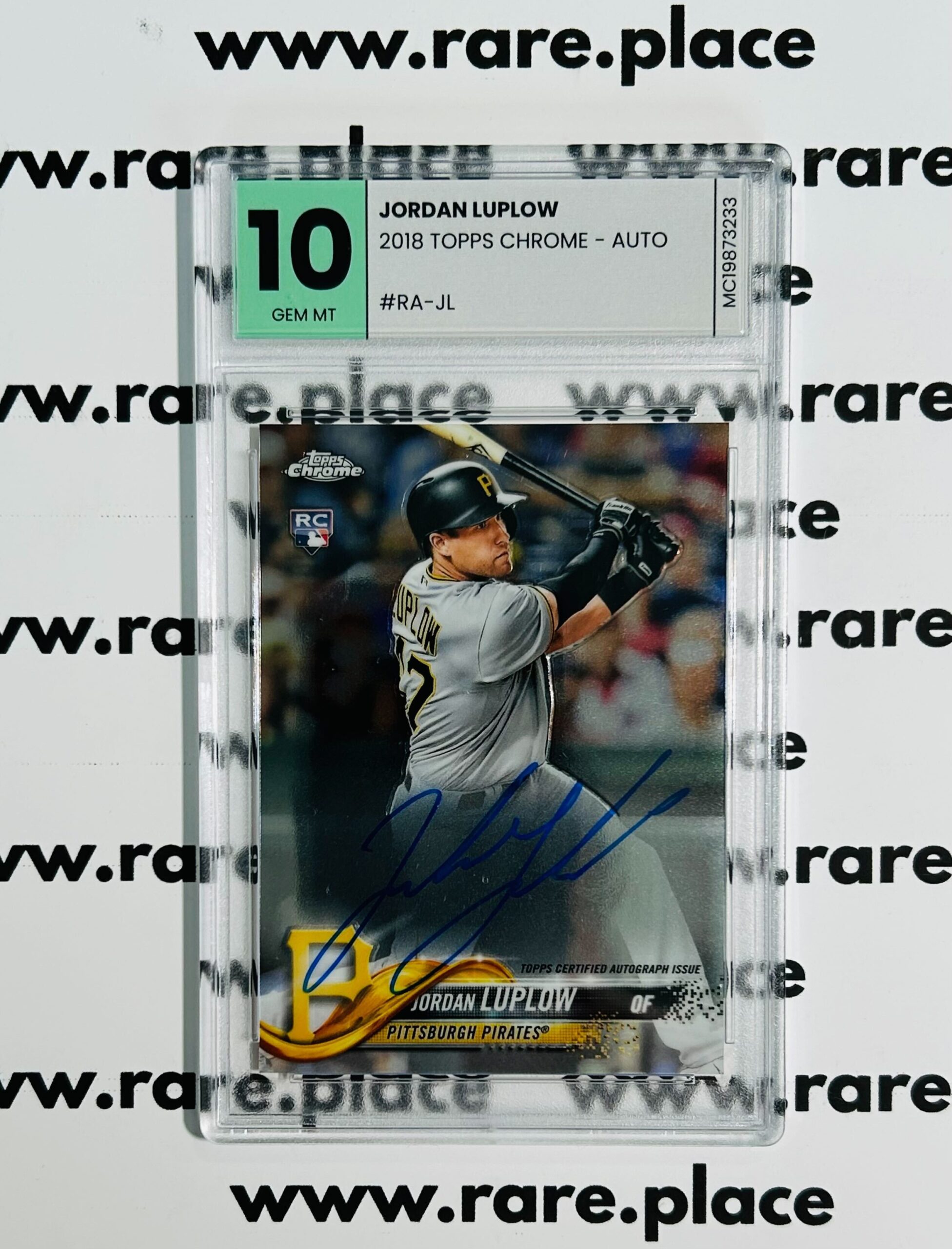 2018 Topps Chrome - Auto Jordan Luplow #RA-JL GEM MT 10