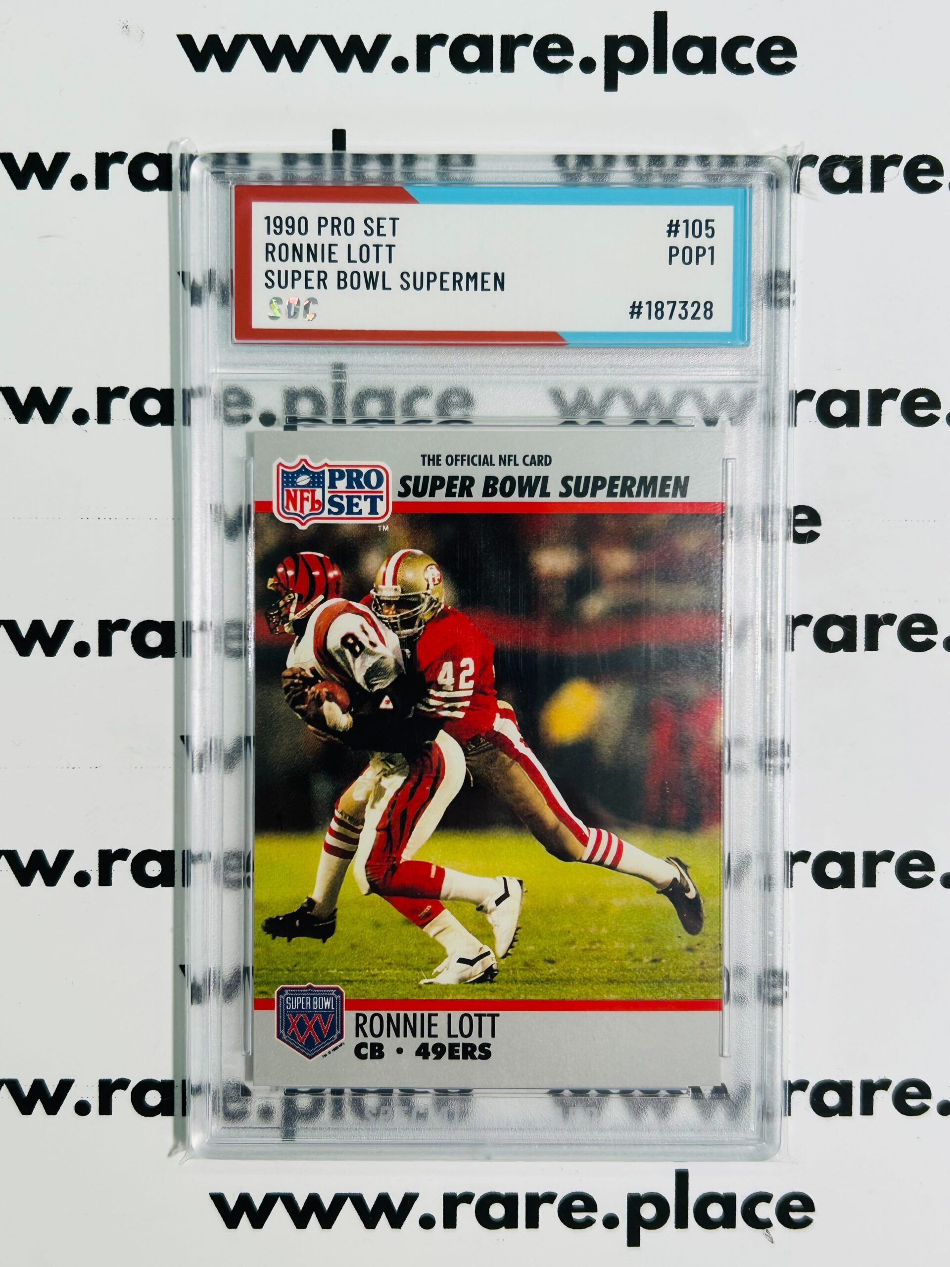 1990 Pro Set Ronnie Lott Super Bowl Supermen #105 SOC POP1