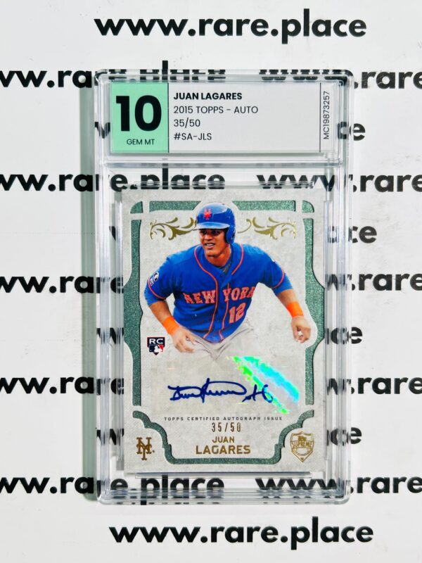 2015 Topps – Auto Juan Lagares #SA-JLS GEM MT 10