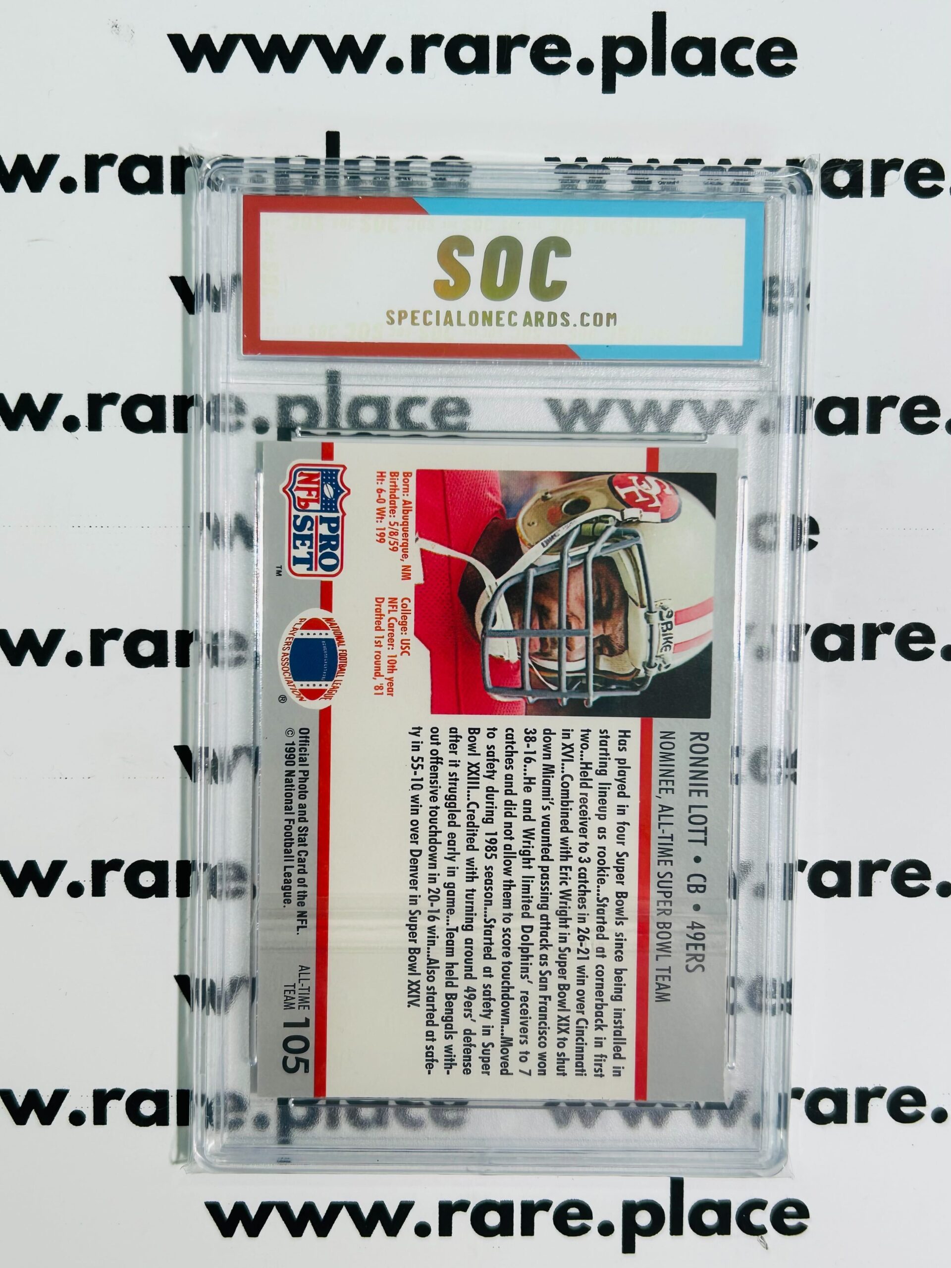 1990 Pro Set Ronnie Lott Super Bowl Supermen #105 SOC POP1 - Image 2