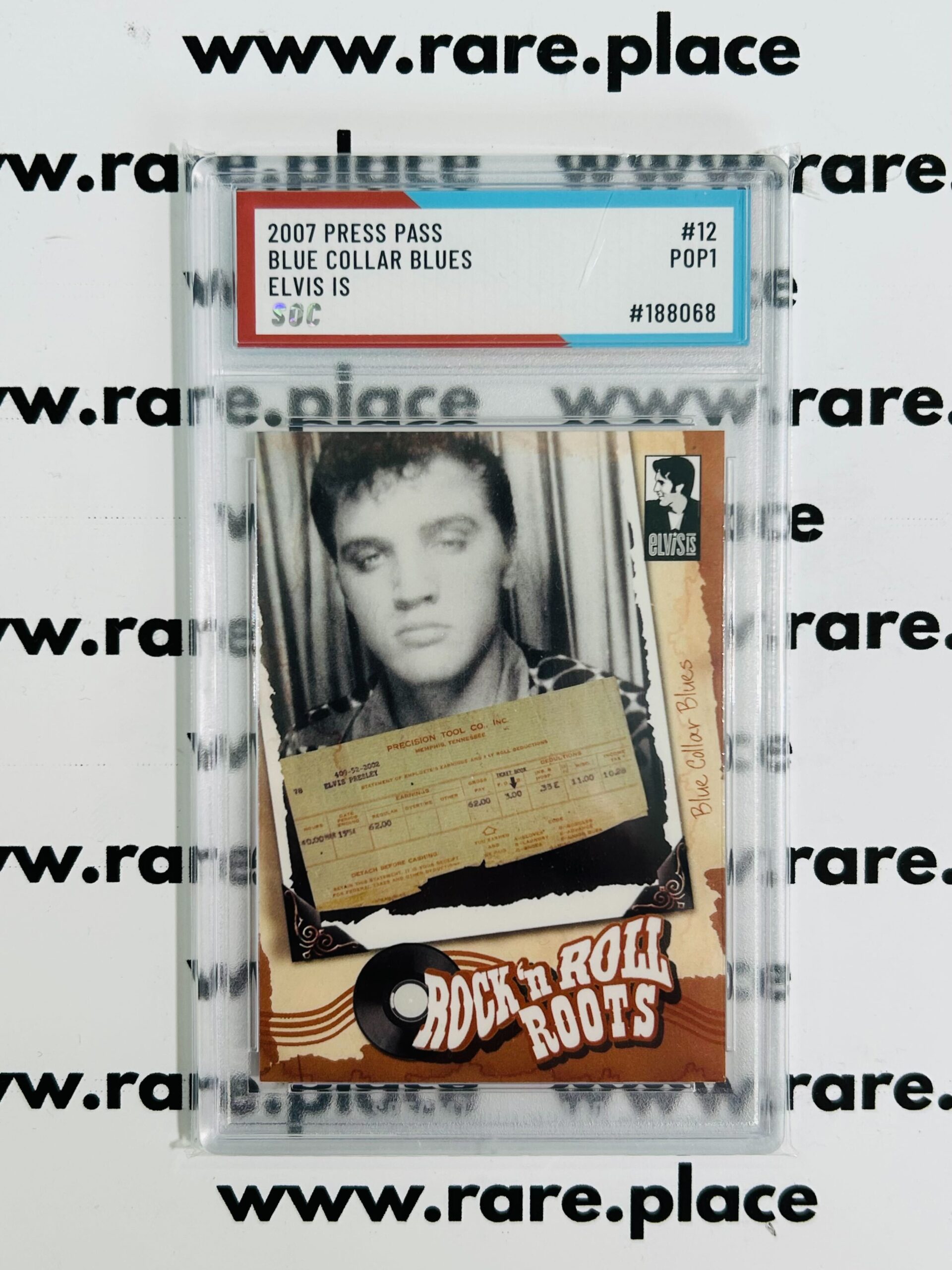 2007 Press Pass Blue Collar Blues Elvis Is #12 SOC POP1
