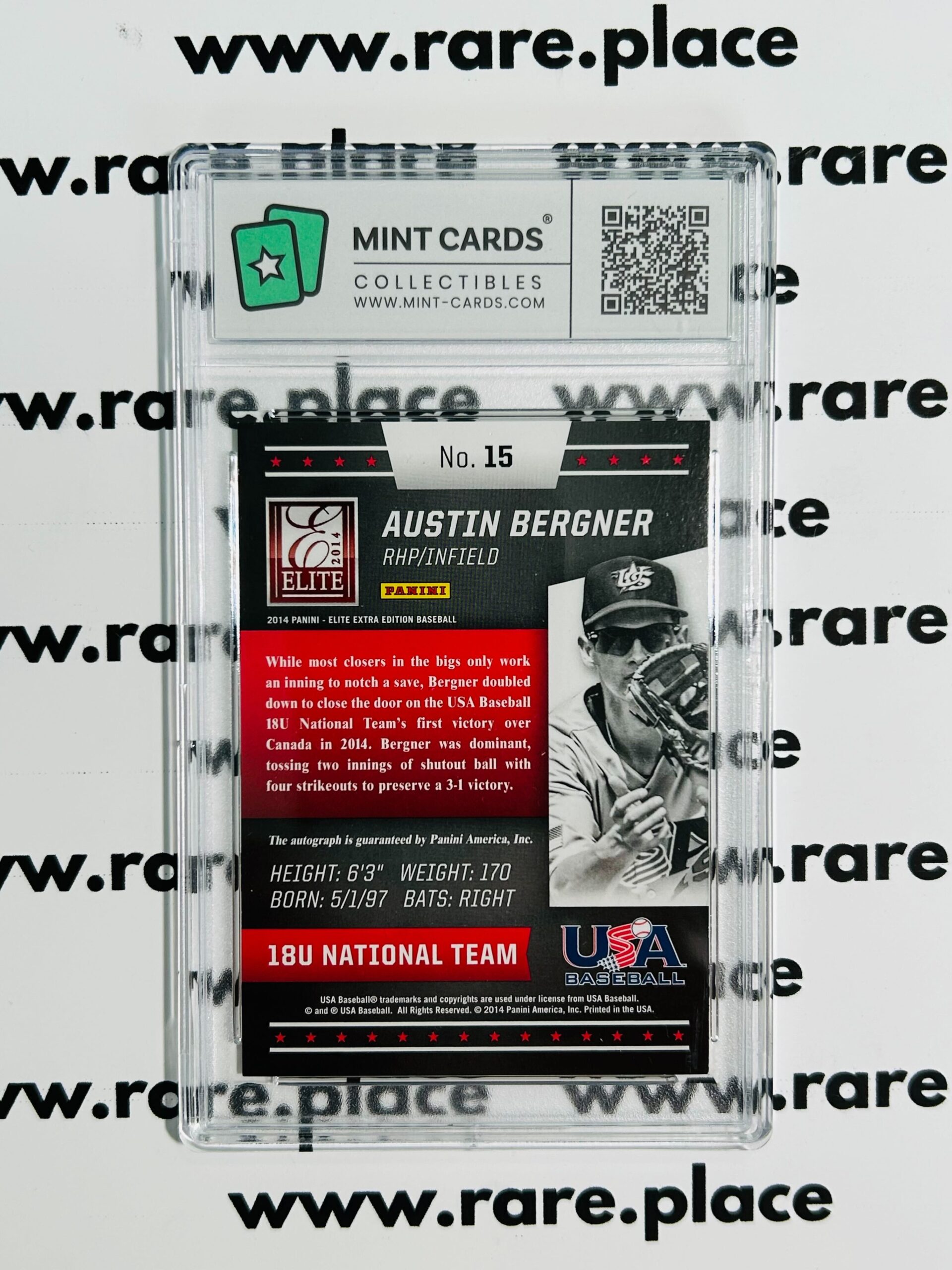 2014 Panini - Auto Austin Bergner Elite Extra Edition #15 GEM MT 10 - Image 2