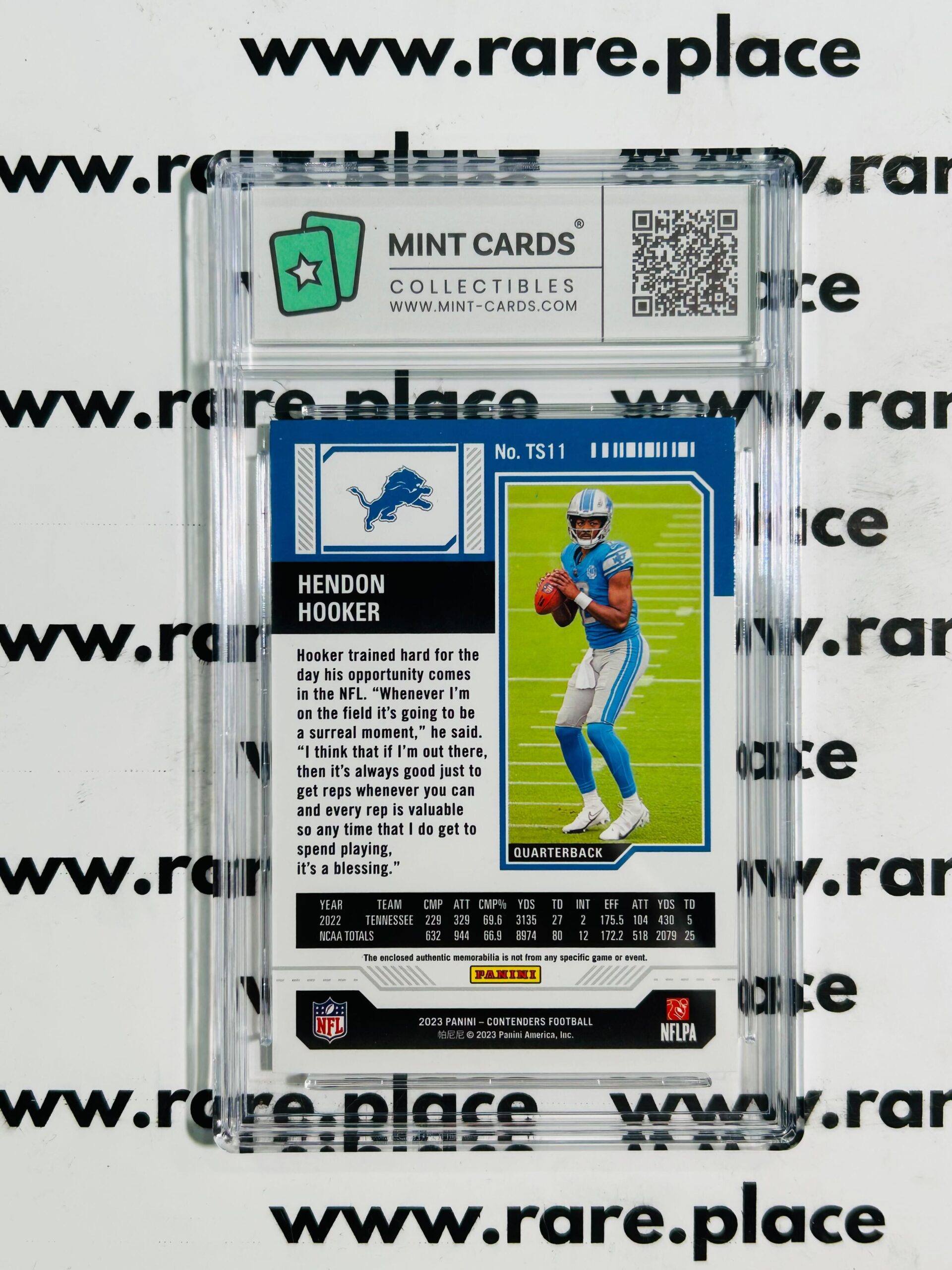 2023 Panini Hendon Hooker Contenders Football #TS11 MT-GEM MT 9.5 - Image 2