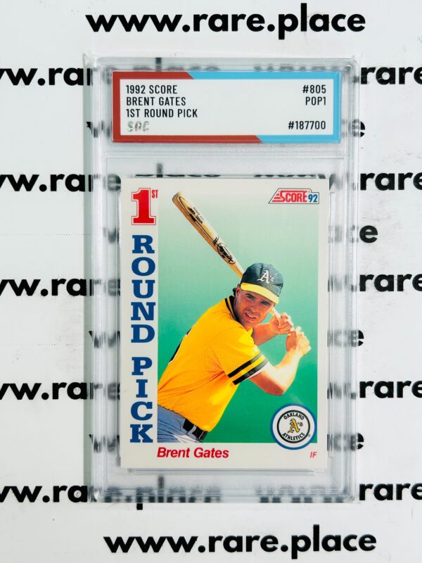 1992 Score Brent Gates 1ST Round Pick #805 SOC POP1
