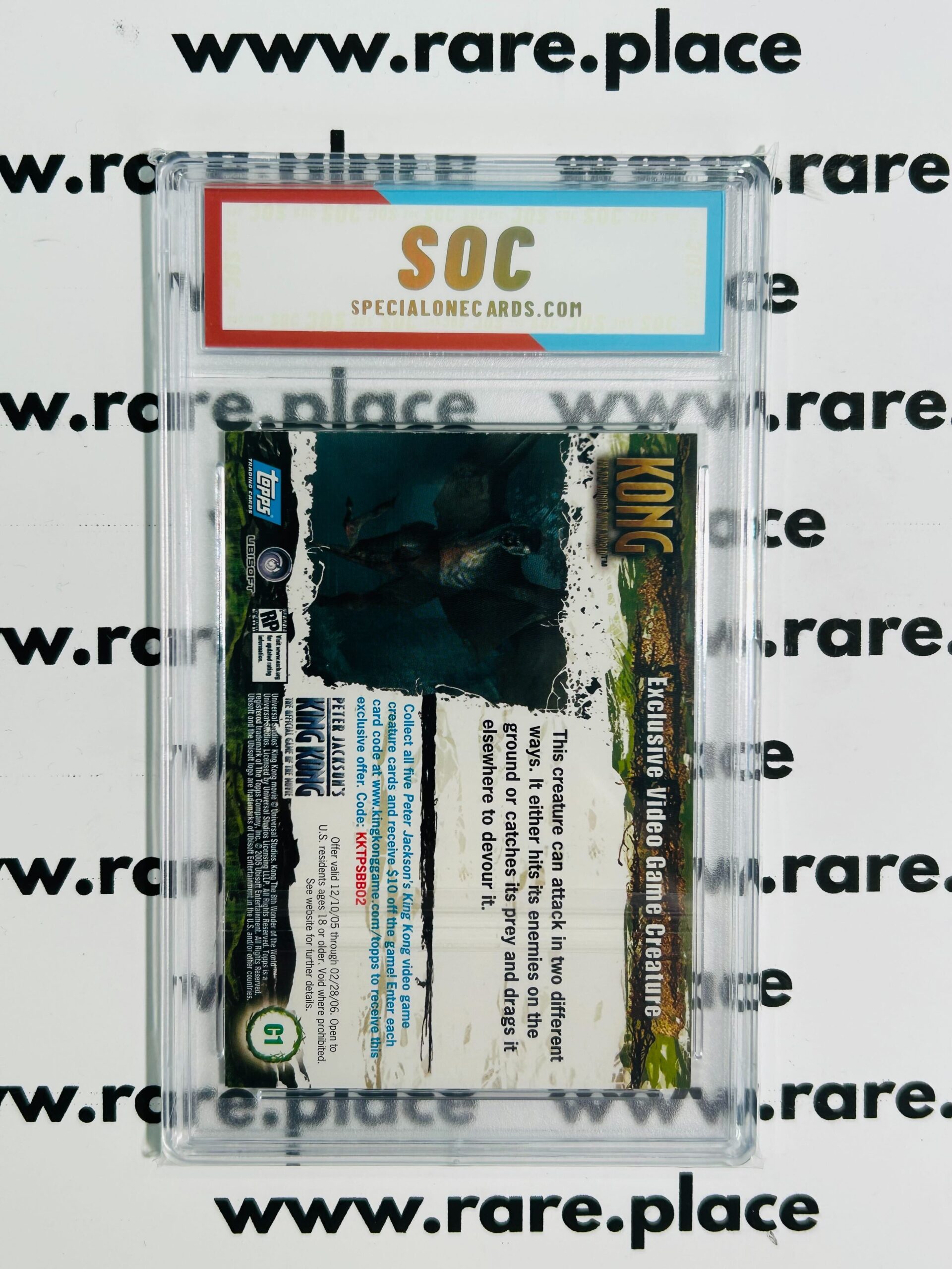 2005 Topps King Kong Video Game Creatures #C1 SOC POP1 - Image 2