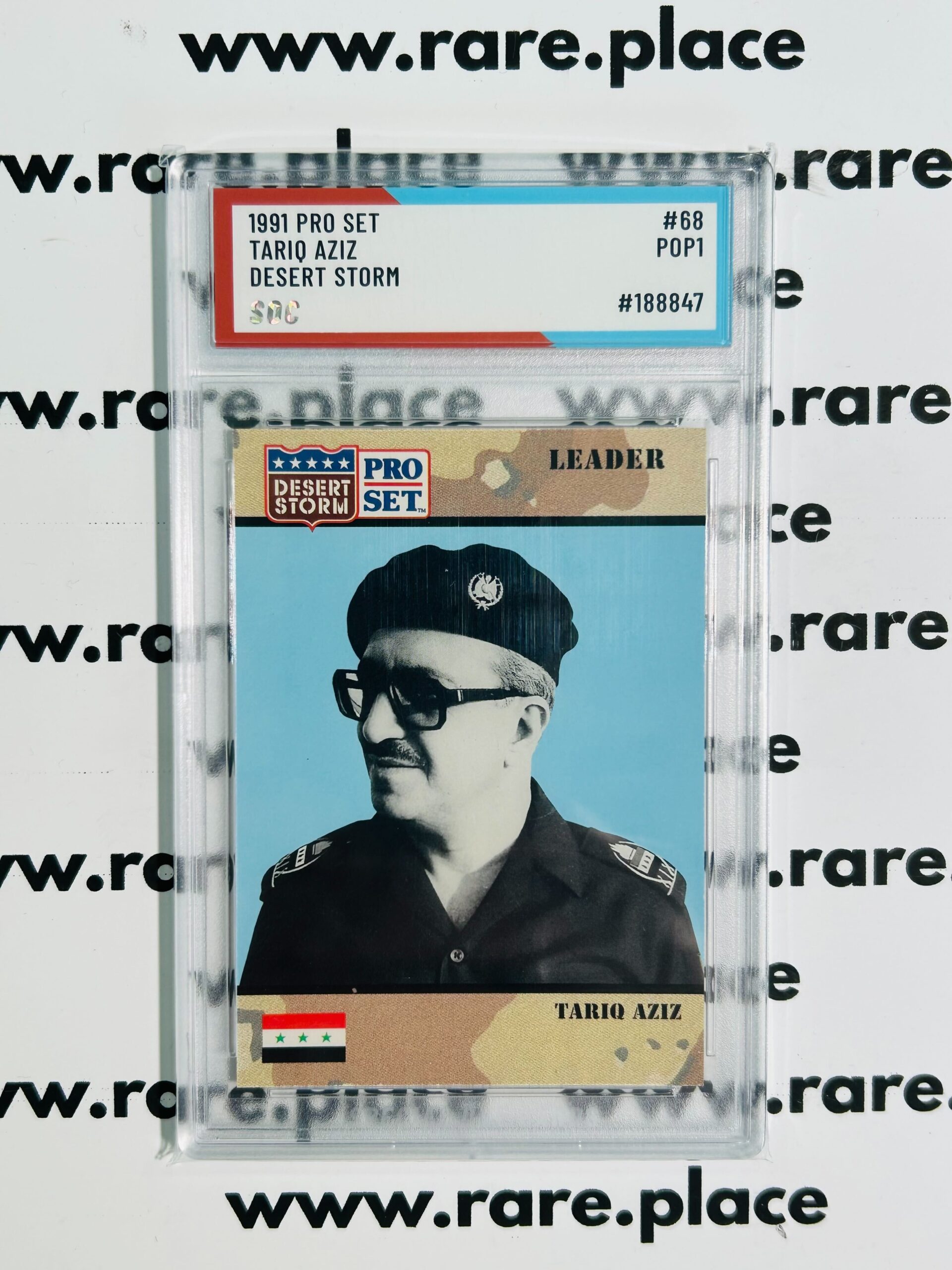 1991 Pro Set Tariq Aziz Desert Storm #68 SOC POP1