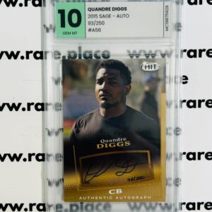 2015 Sage - Auto Quandre Diggs #A56 GEM MT 10