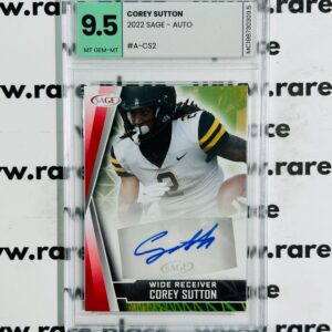 2022 Sage - Auto Corey Sutton #A-CS2 MT-GEM MT 9.5