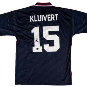 1995 Patrick Kluivert Signed Ajax Home Jersey Beckett UEFA Champions