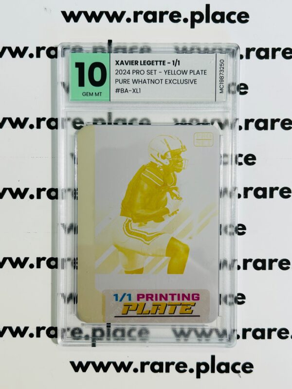 2024 Pro Set Xavier Legette 1/1 Pure Whatnot Exclusive #BA-XL1 GEM MT 10 - Yellow Plate