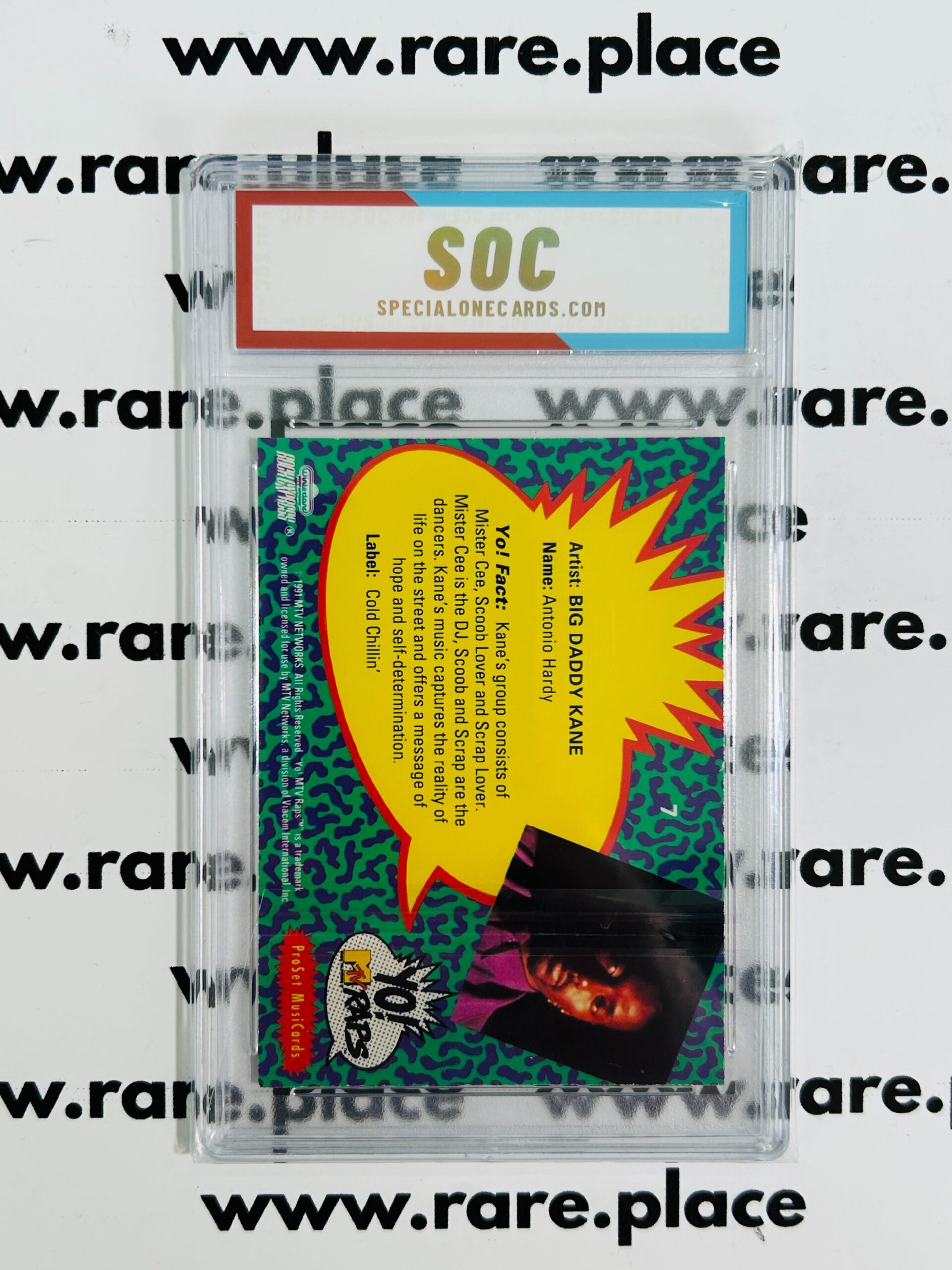 1991 Pro Set Big Daddy Kane Yo! MTV Raps #7 SOC POP1 - Image 2