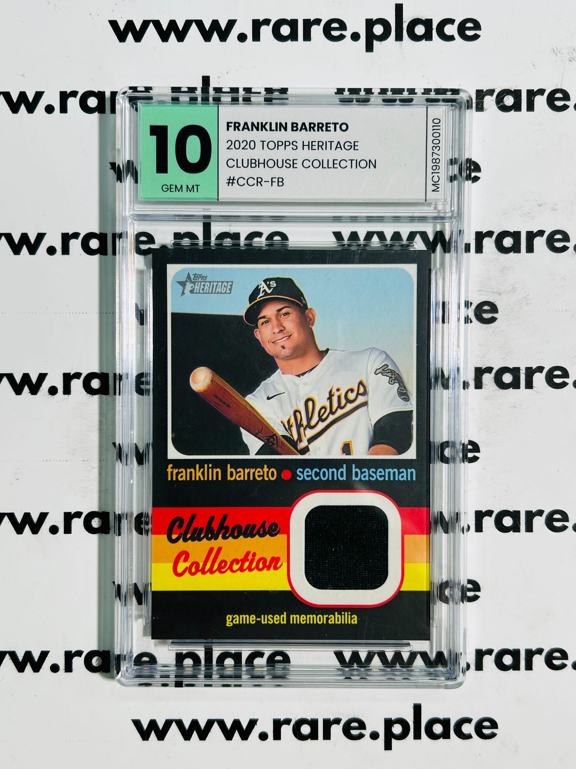 2020 Topps Heritage Franklin Barreto Clubhouse Collection #CCR-FB GEM MT 10