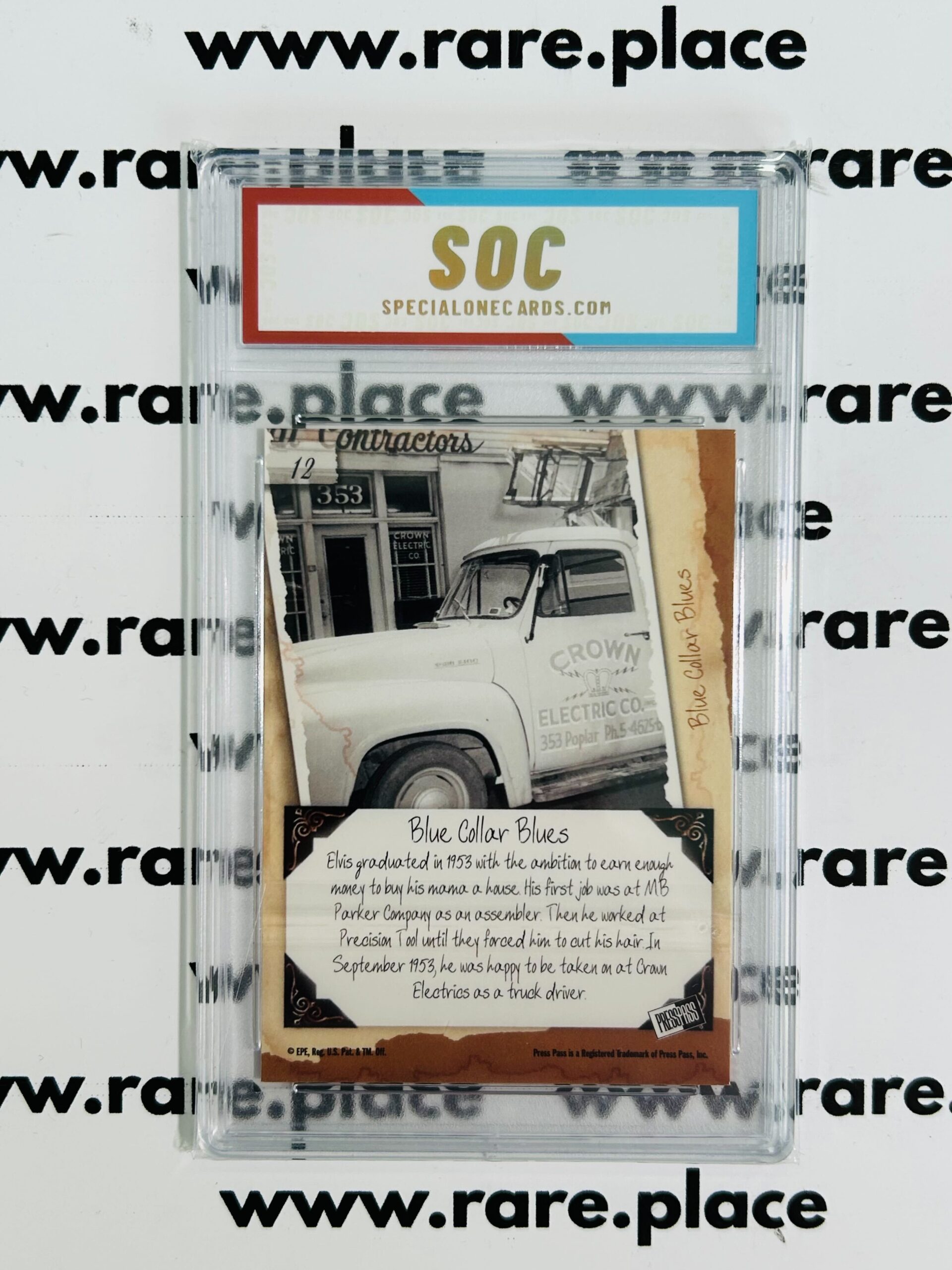 2007 Press Pass Blue Collar Blues Elvis Is #12 SOC POP1 - Image 2