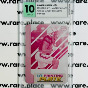 2024 Pro Set Xavier Legette 1/1 Pure Whatnot Exclusive #BA-XL1 GEM MT 10 - Magenta Plate