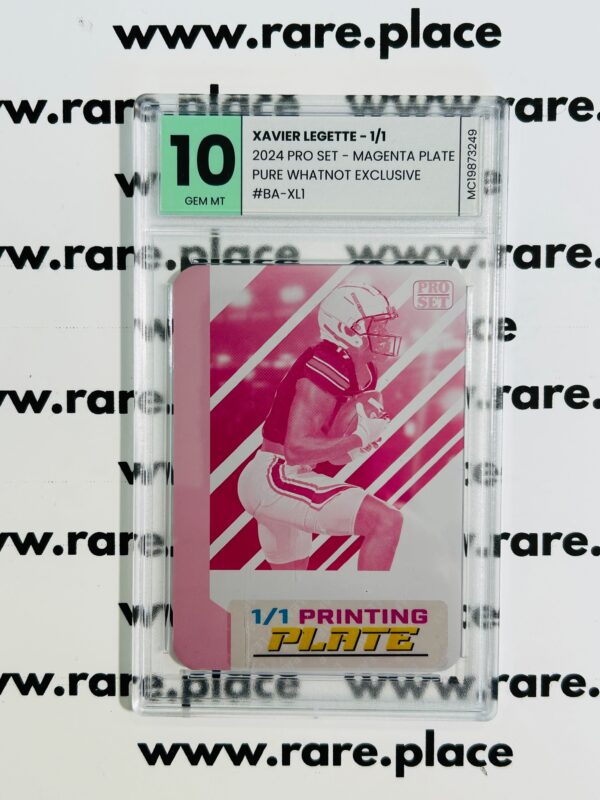 2024 Pro Set Xavier Legette 1/1 Pure Whatnot Exclusive #BA-XL1 GEM MT 10 - Magenta Plate