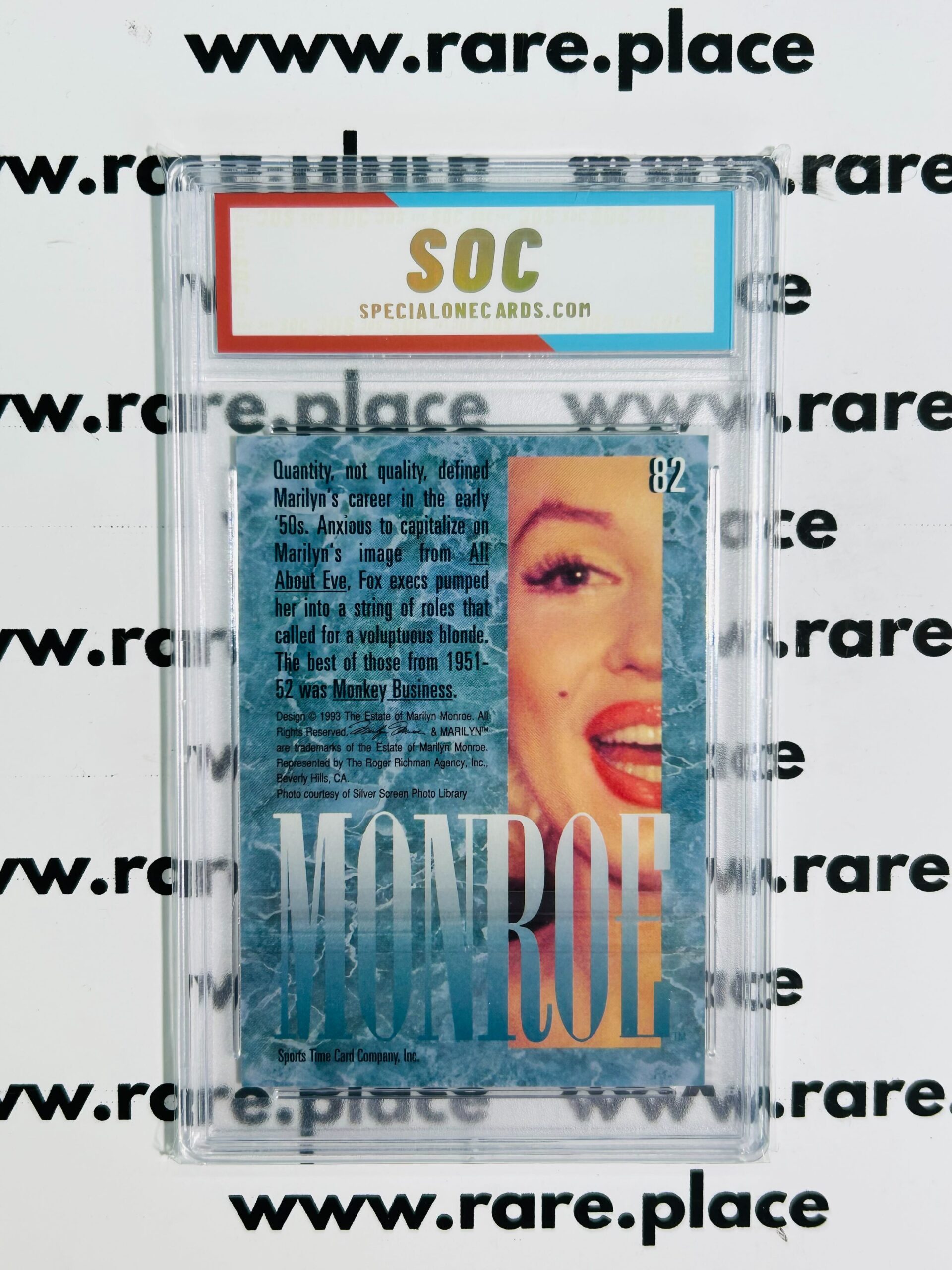 1993 Sports Time Marilyn Monroe #82 SOC POP1 - Image 2