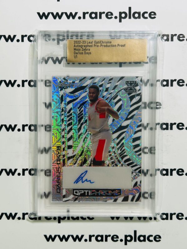 2022-23 Leaf Optichrome Darius Days Autographed Pre-production Proof 1/1