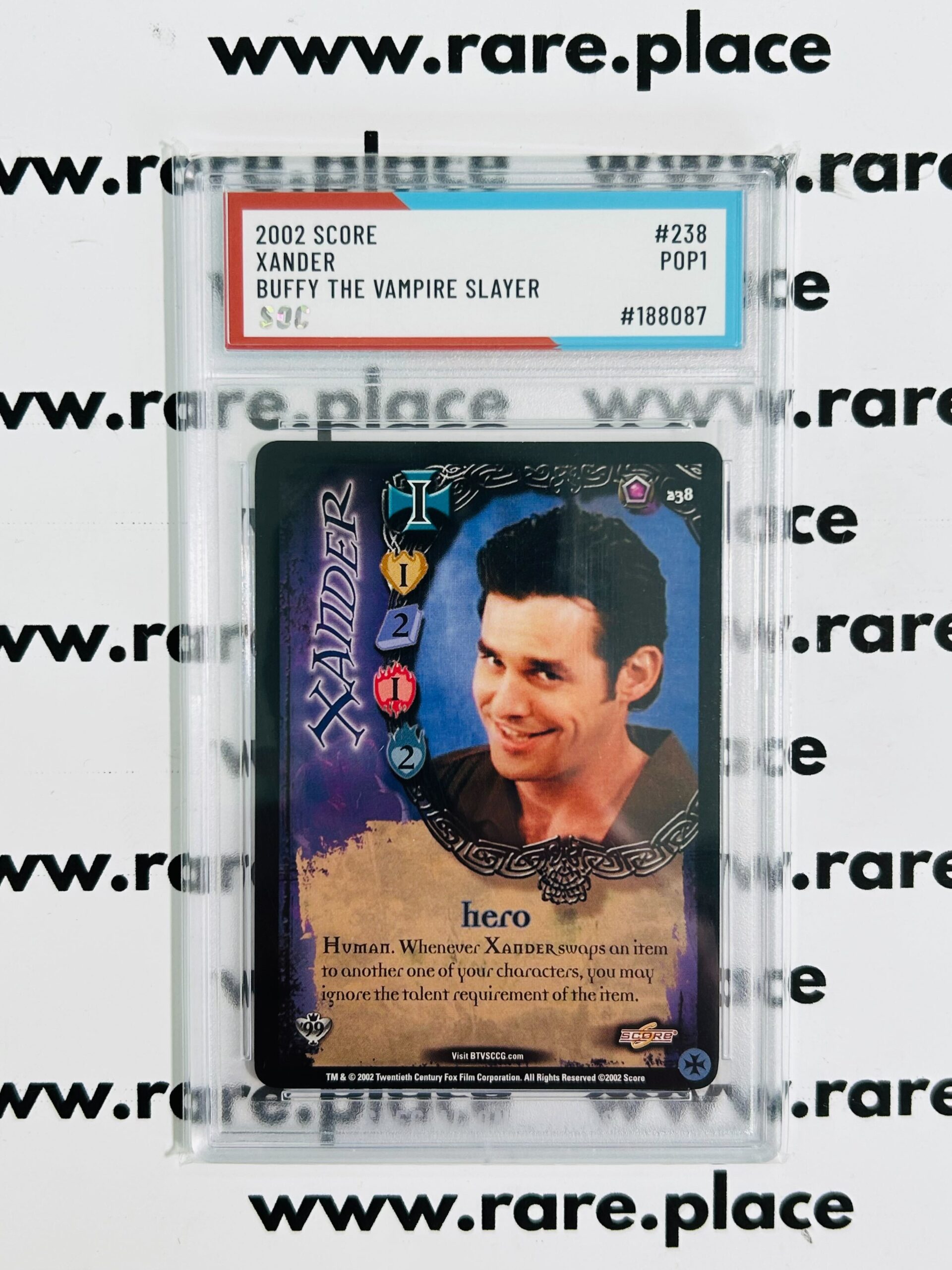 2002 Score Xander Buffy The Vimpire Slayer #238 SOC POP1