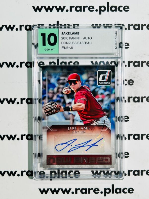 2016 Panini – Auto Jake Lamb Donruss Baseball #NB-JL GEM MT 10