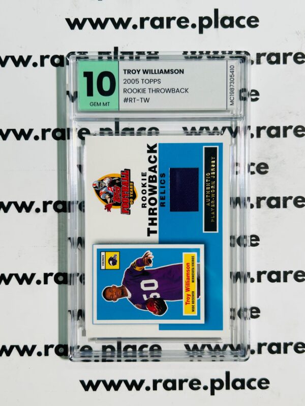 2005 Topps Troy Williamson Rookie Throwback #RT-TW GEM MT 10