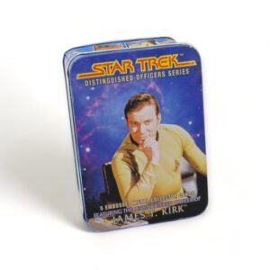 1997 Star Trek Disinguished Officers Series 5 Metal Cards Capt James T. Kirk Wax Sealed Box PARAMOUNT